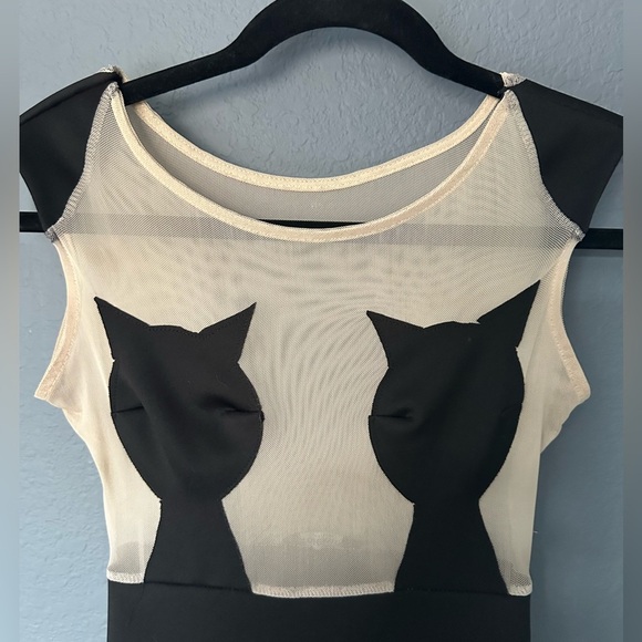 Nasty Gal Black Mesh Cat Dress - perfect for a party - Picture 4 of 6